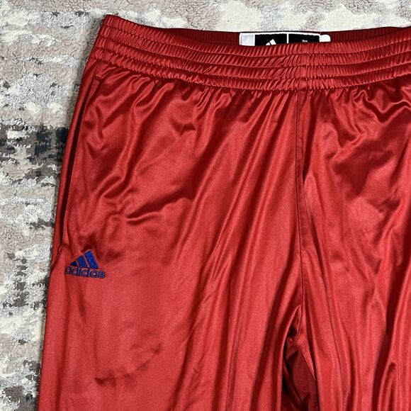 Kansas Jayhawks Game Issued Red Tear Away Pants Basketball L+0 Blue Adidas - Picture 2 of 12